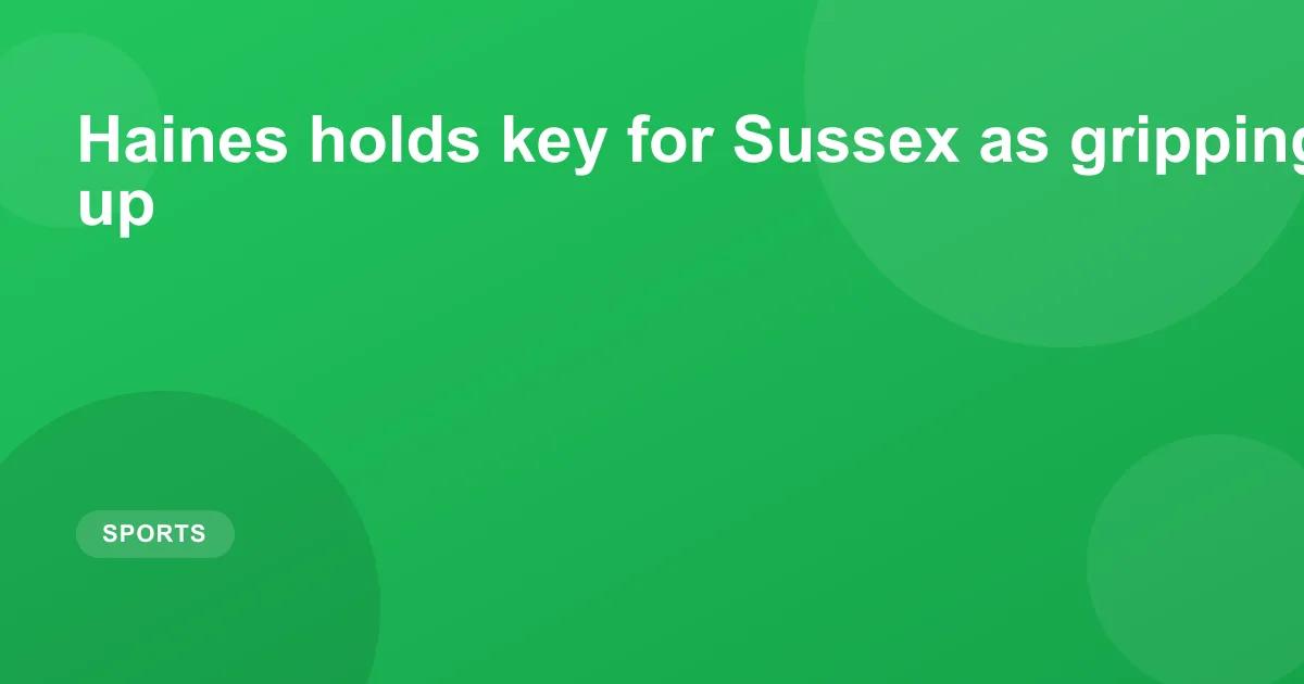 Haines holds key for Sussex as gripping contest hots up