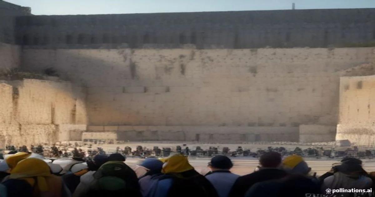 Netanyahu Enters Western Wall Compound With Ministers and Th
