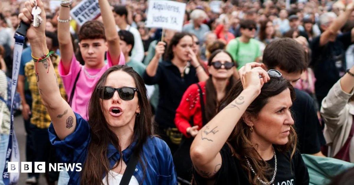 Protesters across Spain demand action over housing crisis