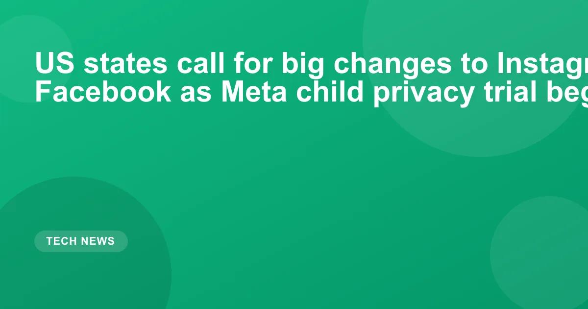 US states call for big changes to Instagram and Facebook as Meta child privacy trial begins