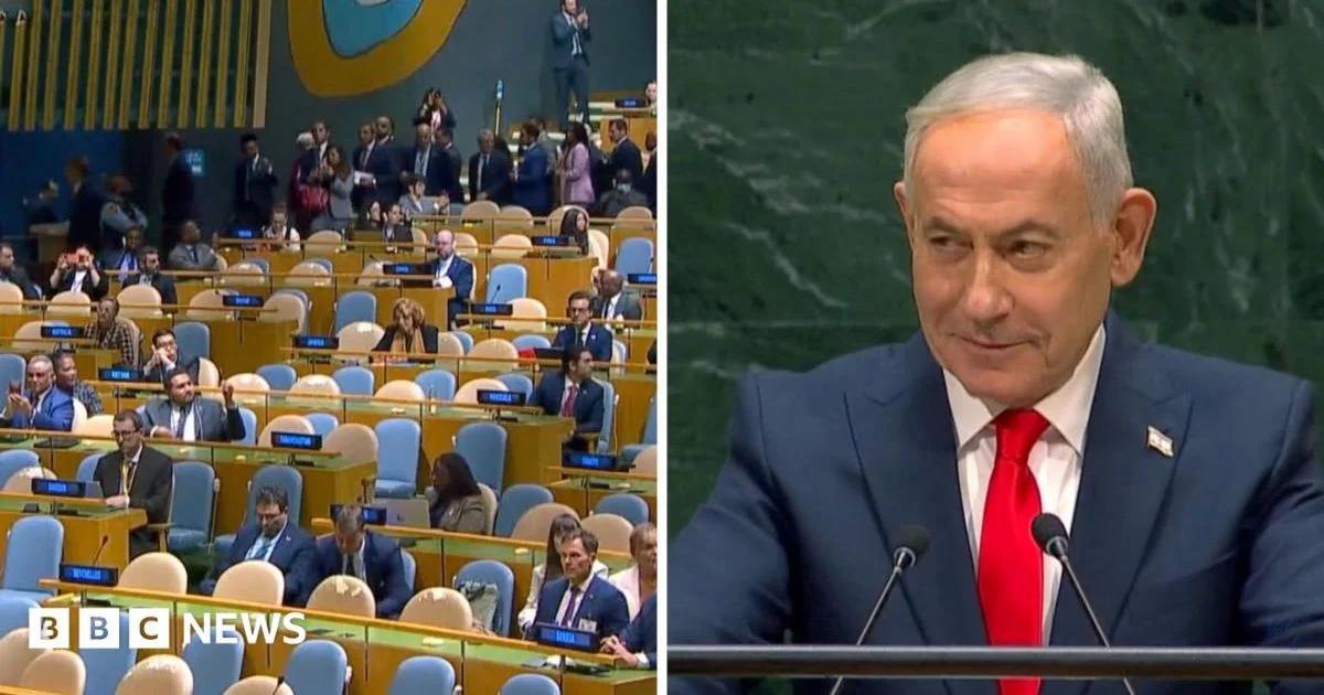 Watch: UN delegates walk out of Netanyahu speech