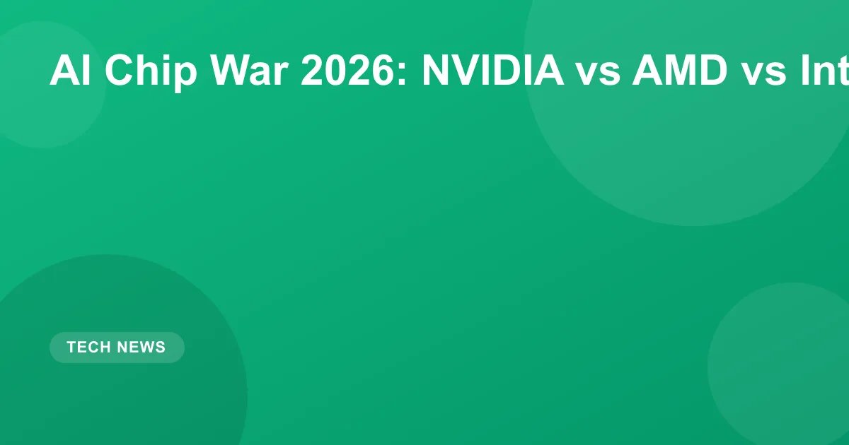AI Chip War 2026: NVIDIA vs AMD vs Intel