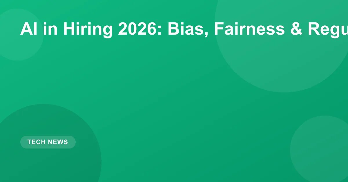 AI in Hiring 2026: Bias, Fairness & Regulation