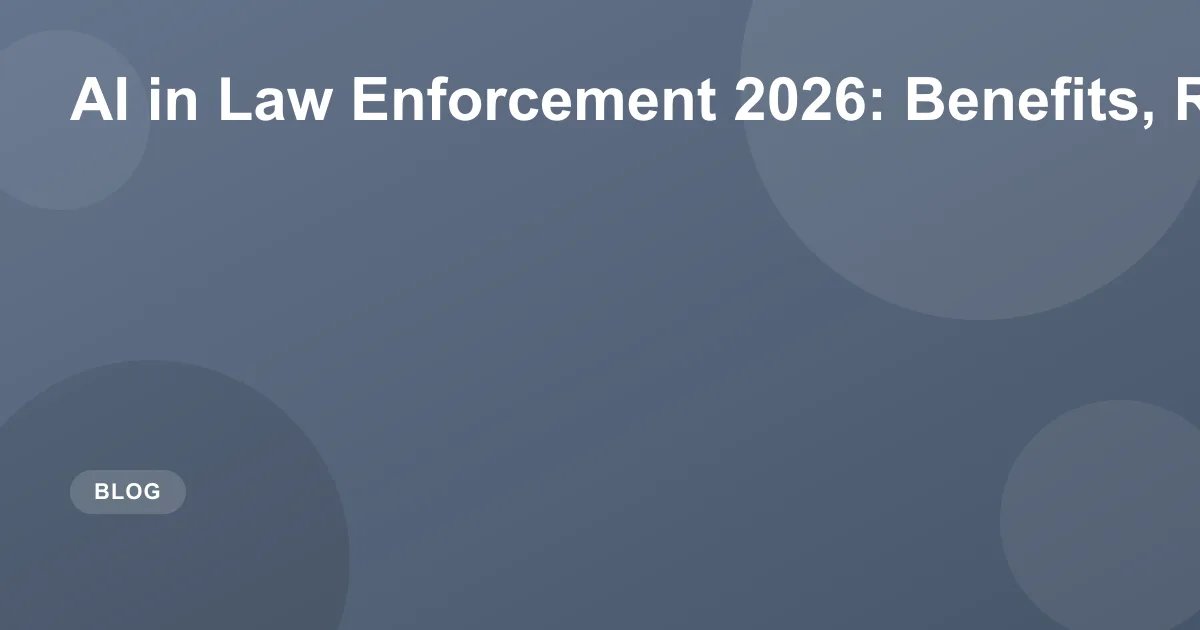 AI in Law Enforcement 2026: Benefits, Risks & Ethics