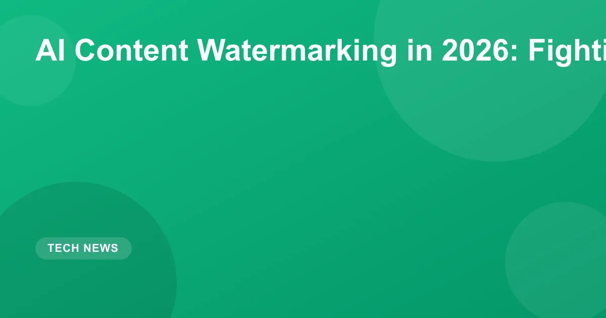AI Content Watermarking in 2026: Fight Deepfakes