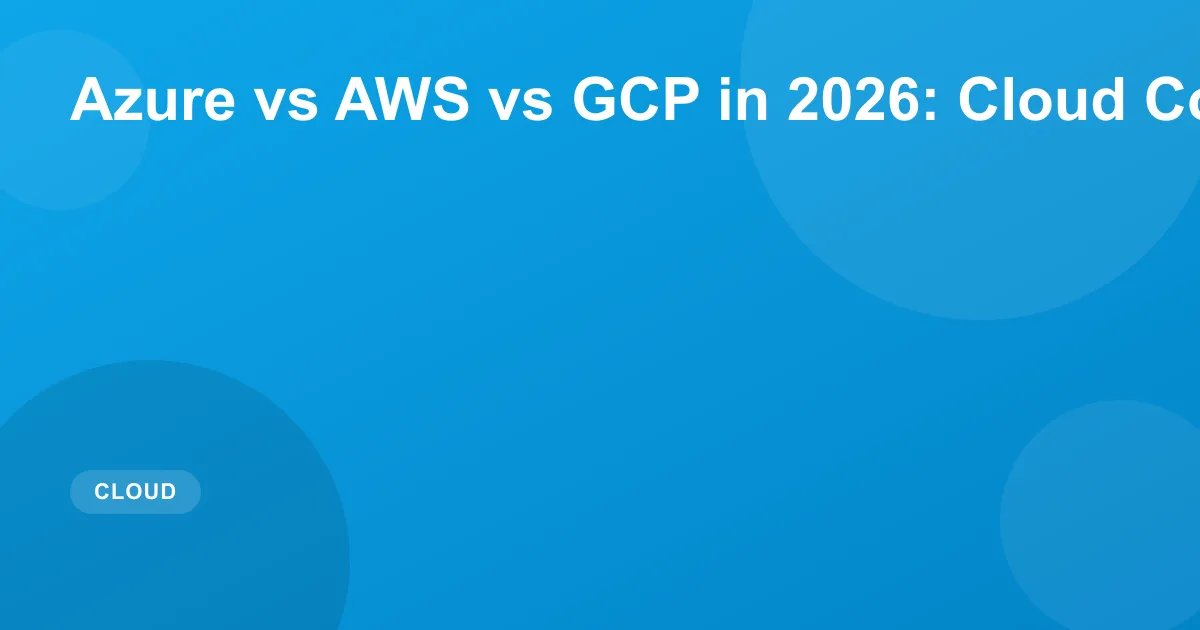 Azure vs AWS vs GCP (2026): Best Cloud Comparison
