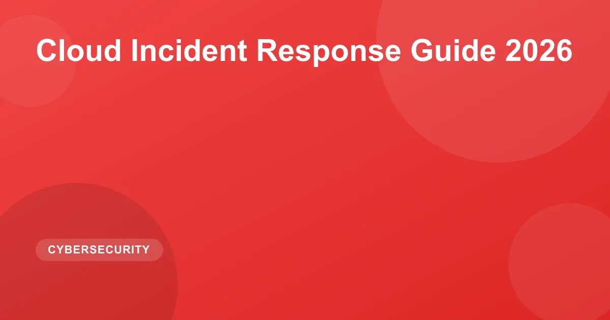 Cloud Incident Response Guide: AWS, Azure, GCP (2026)