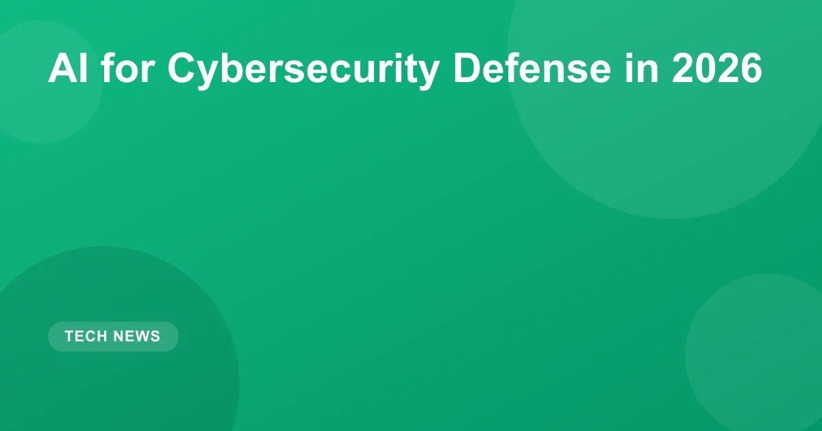AI for Cybersecurity Defense in 2026