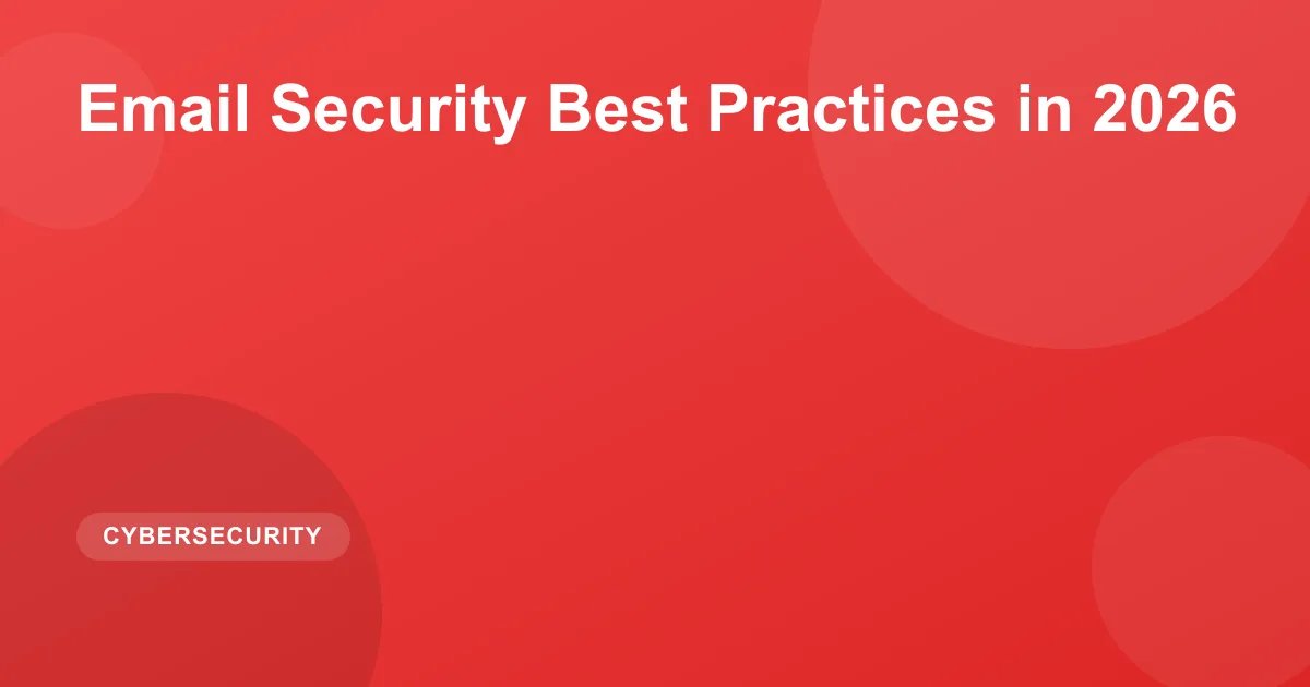 Email Security Best Practices in 2026