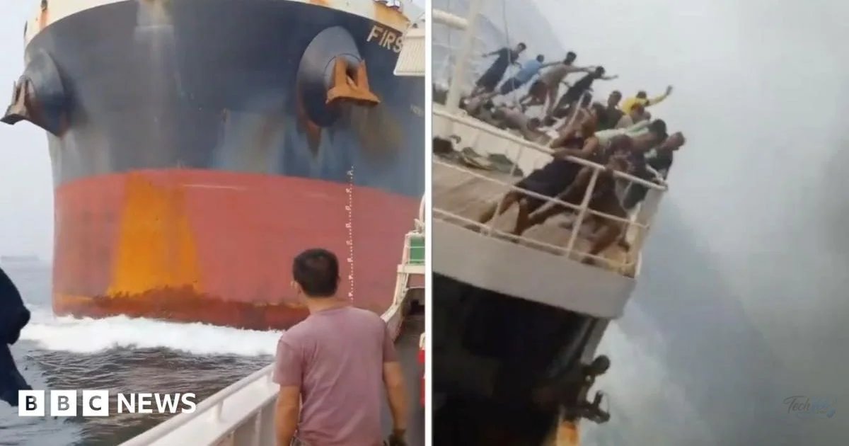 Cargo Ship Crashes Into Fishing Vessel Near Singapore