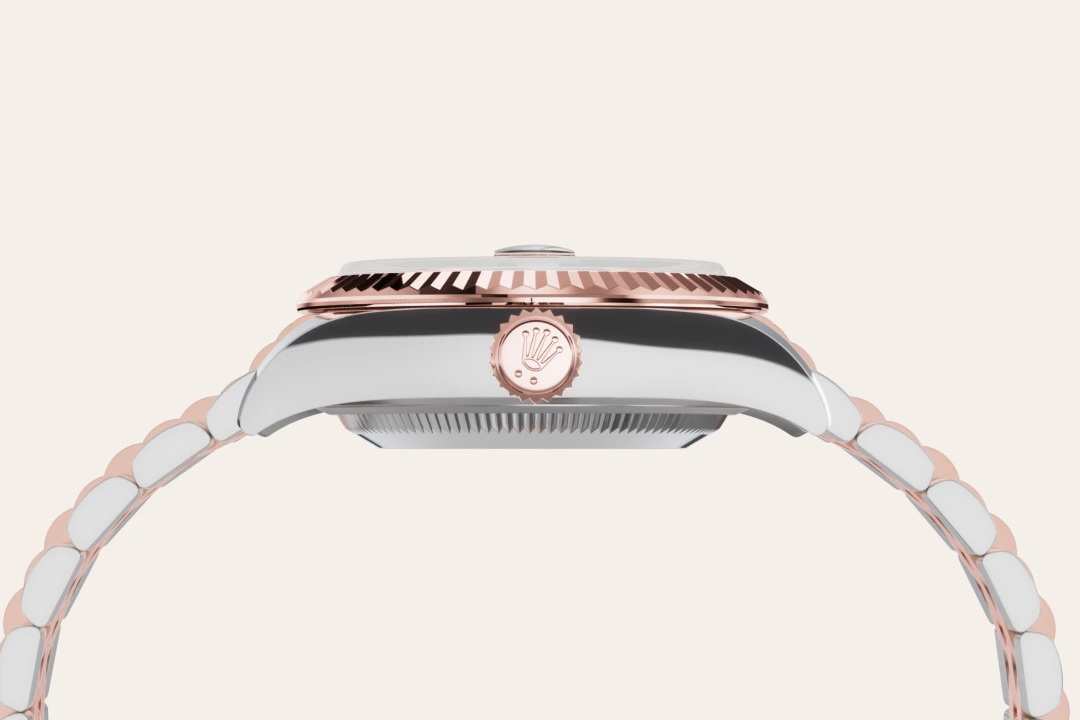 Rolex Datejust 28 in Everose Rolesor - combination of Oystersteel and Everose gold, M279171-0011 - Bucherer