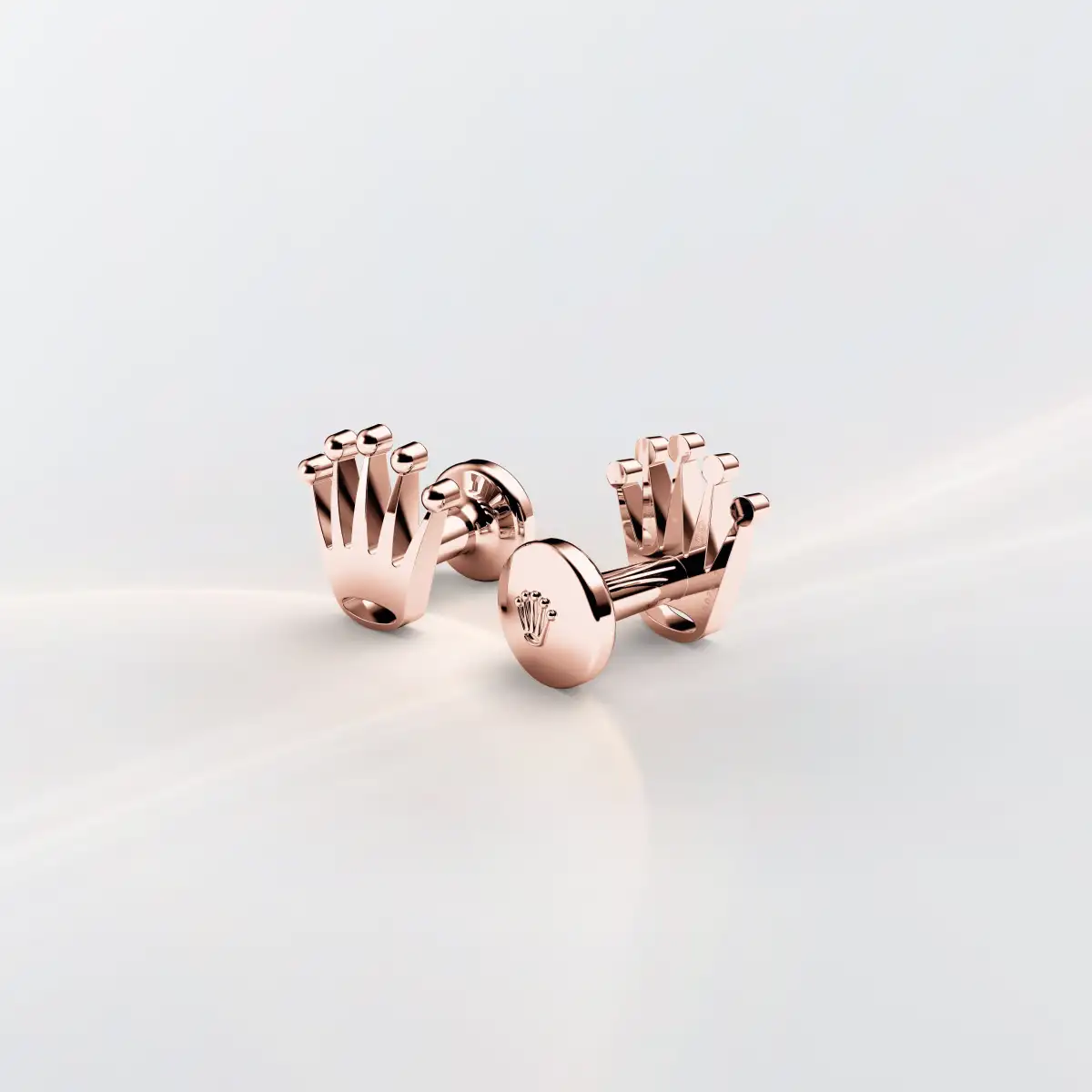 Rolex Accessoires ‘Crown’ cufflinks in Everose gold, A1015 - Bucherer