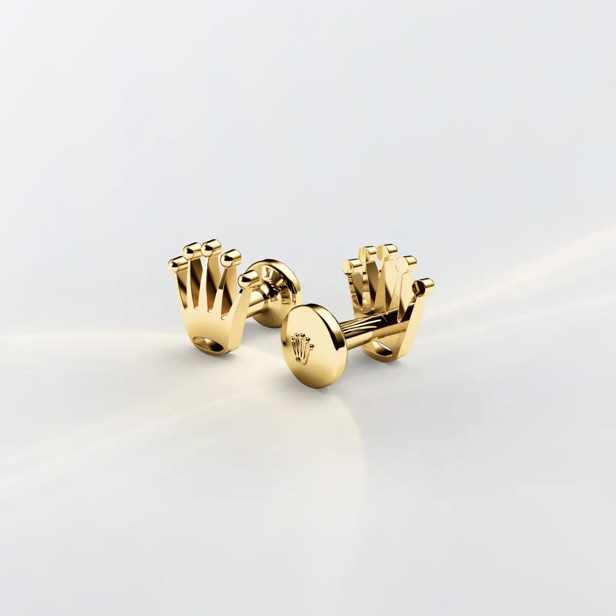 Rolex Accessoires ‘Crown’ cufflinks in Yellow gold, A1018 - Bucherer