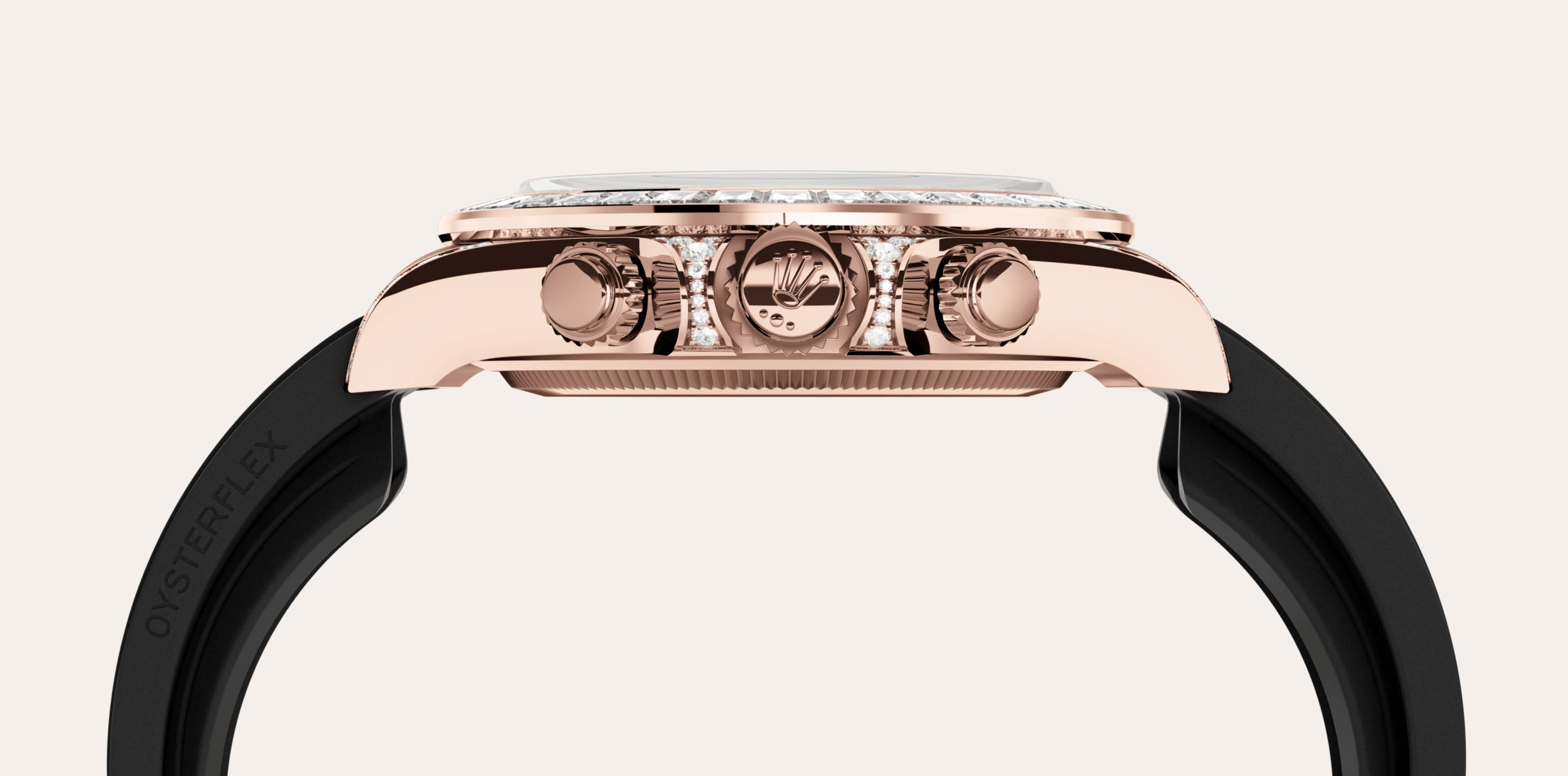 Rolex Cosmograph Daytona in 18 ct Everose gold with lugs set with diamonds, M126535TBR-0002 - Bucherer