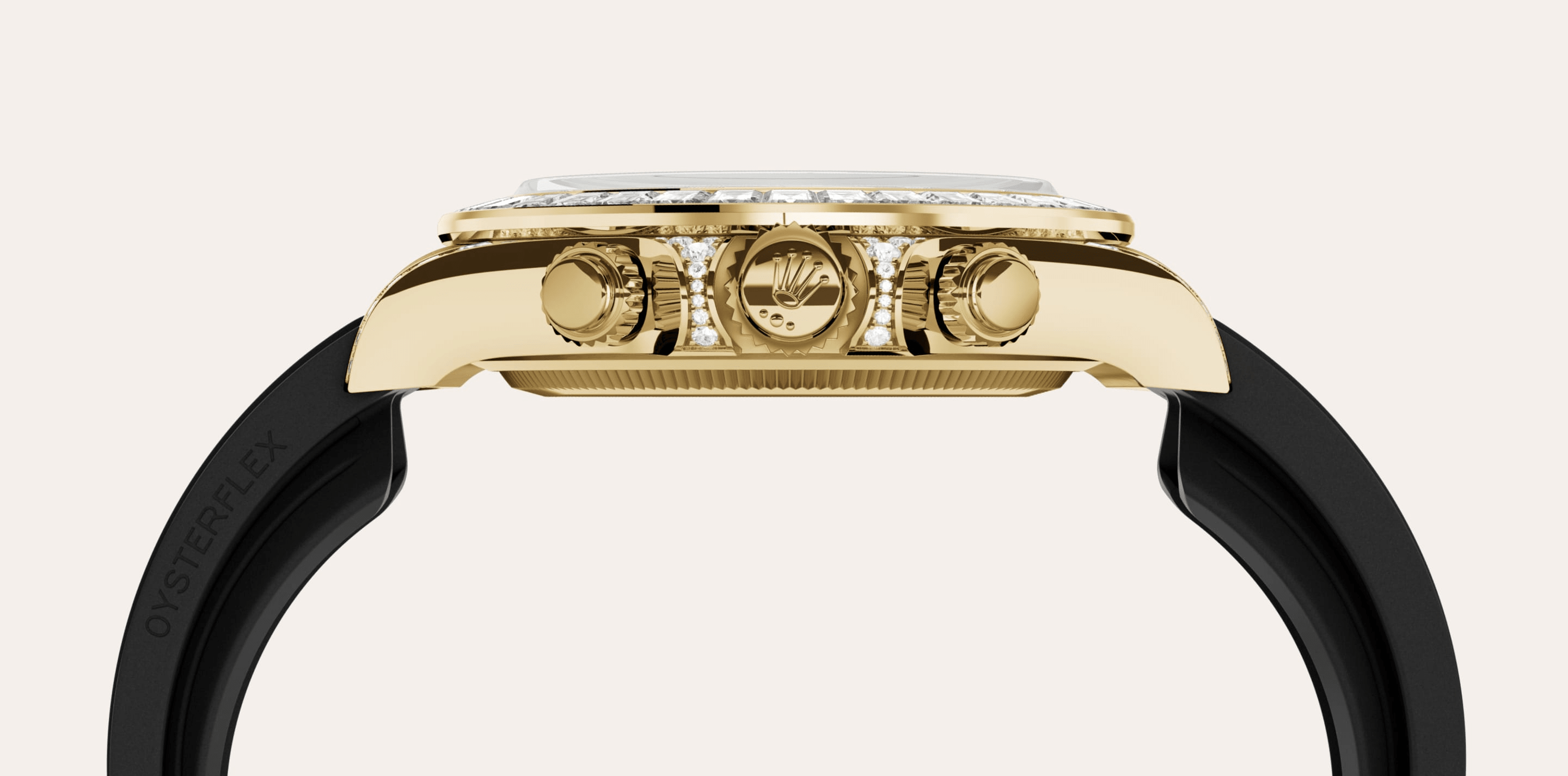 Rolex Cosmograph Daytona en Or jaune 18 ct et cornes serties de diamants, M126538TBR-0004 - Bucherer