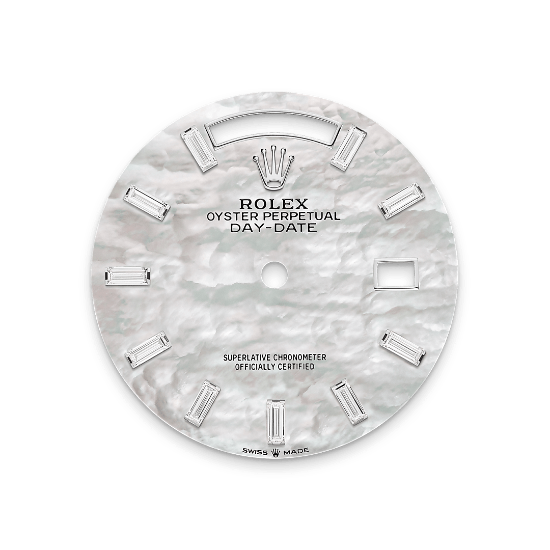 Rolex Day-Date 36 in 18 ct white gold, M128239-0065 - Bucherer