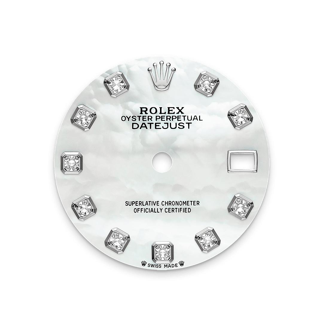 Rolex Lady-Datejust 28
in White Rolesor - combination of Oystersteel and white gold, M279384RBR-0011 - Bucherer