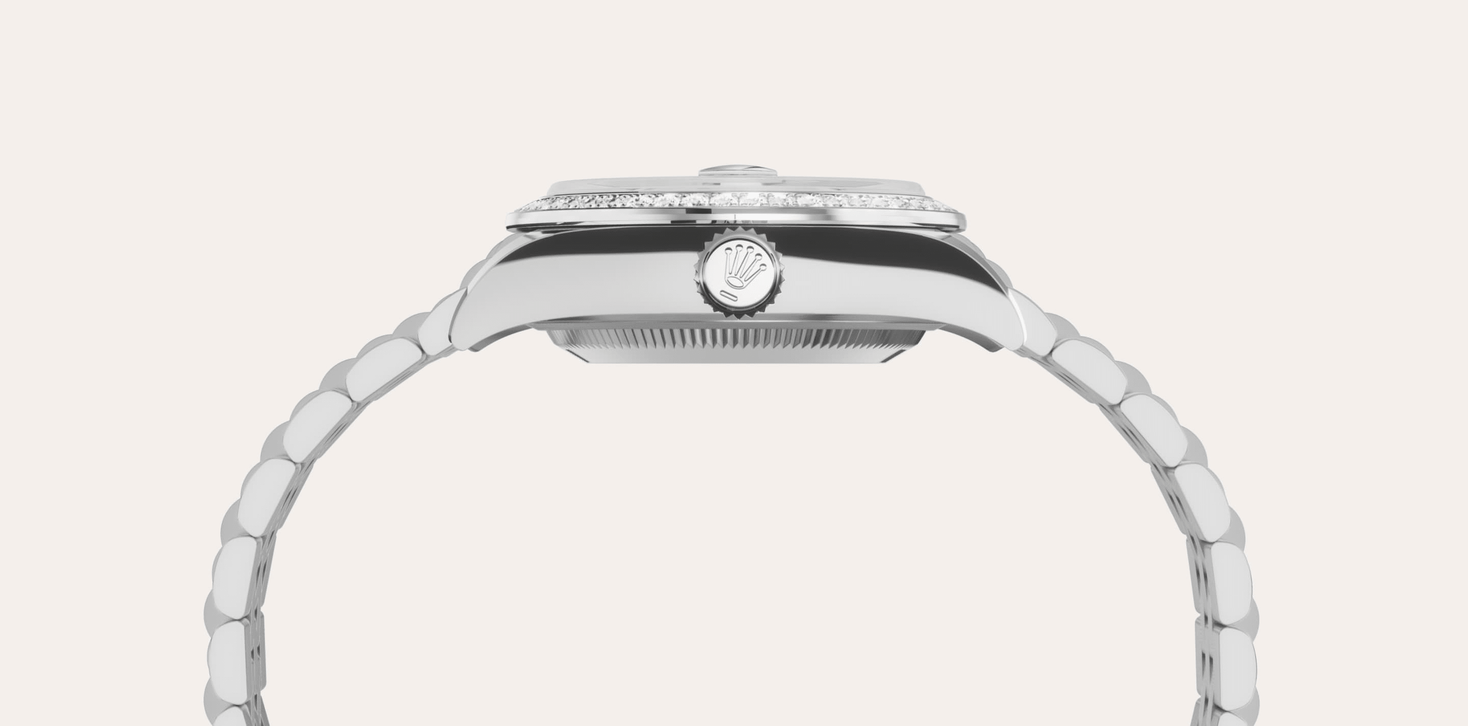 Rolex Lady-Datejust 28
in White Rolesor - combination of Oystersteel and white gold, M279384RBR-0011 - Bucherer