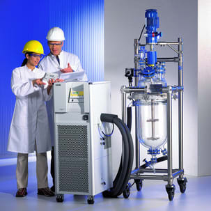 TCU with 50 liter glass reactor TCU with 50 liter glass reactor