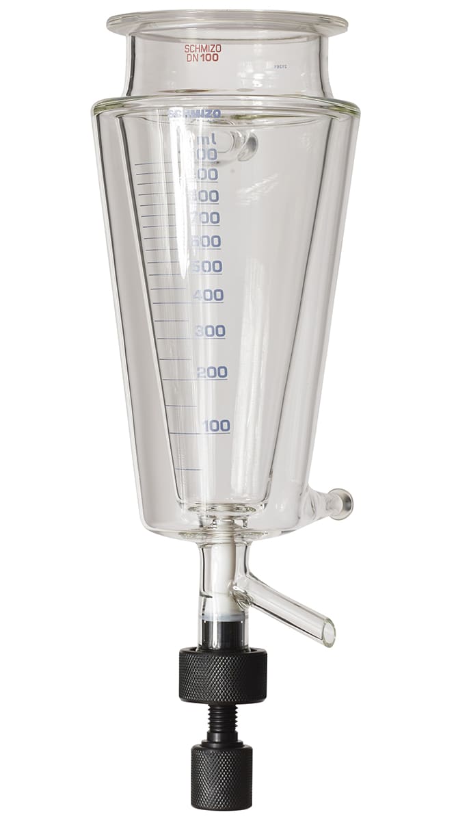 Jacketed conical vessel with bottom outlet Jacketed conical vessel with bottom outlet