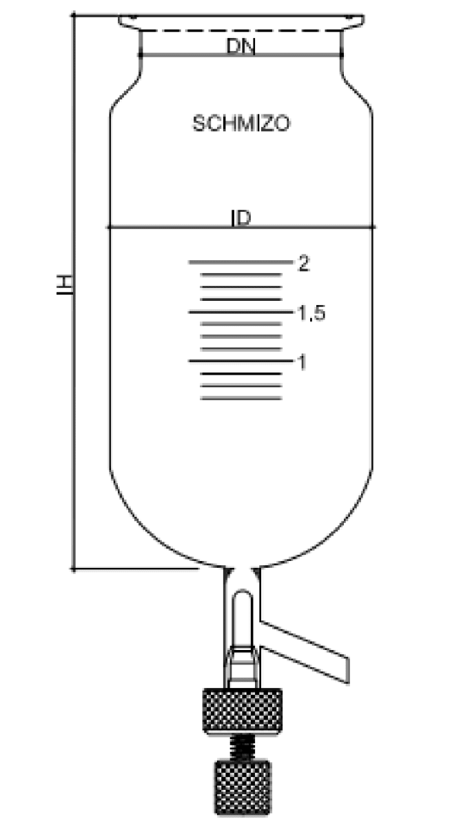 Vessel without heating jacket. Vessel without heating jacket