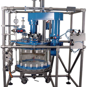 140 Liter Nutschenfilter mit ATEX Rührwerk, pneumatische Höhenverstellung des Rührers 140 Liter Nutschenfilter mit ATEX Rührwerk, pneumatische Höhenverstellung des Rührers