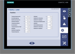 PLC controller parameter settings screen PLC controller parameter settings screen