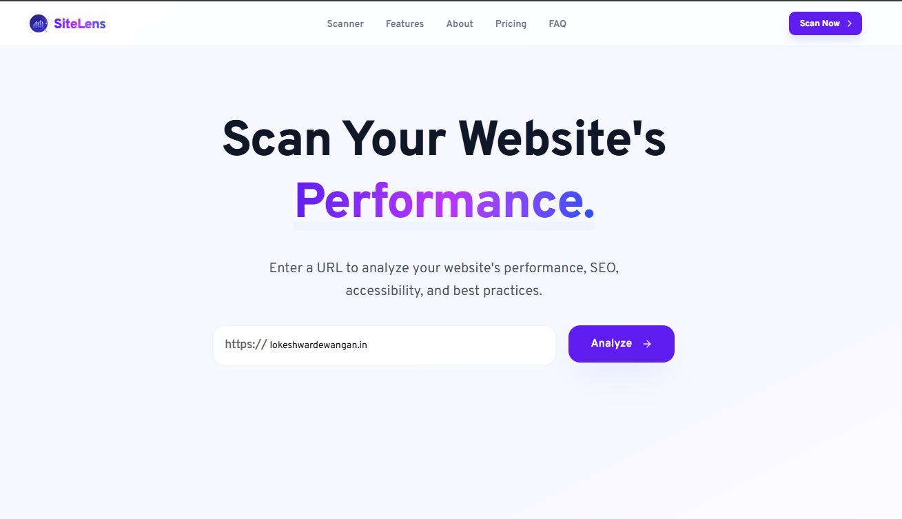 Scan Page Screen