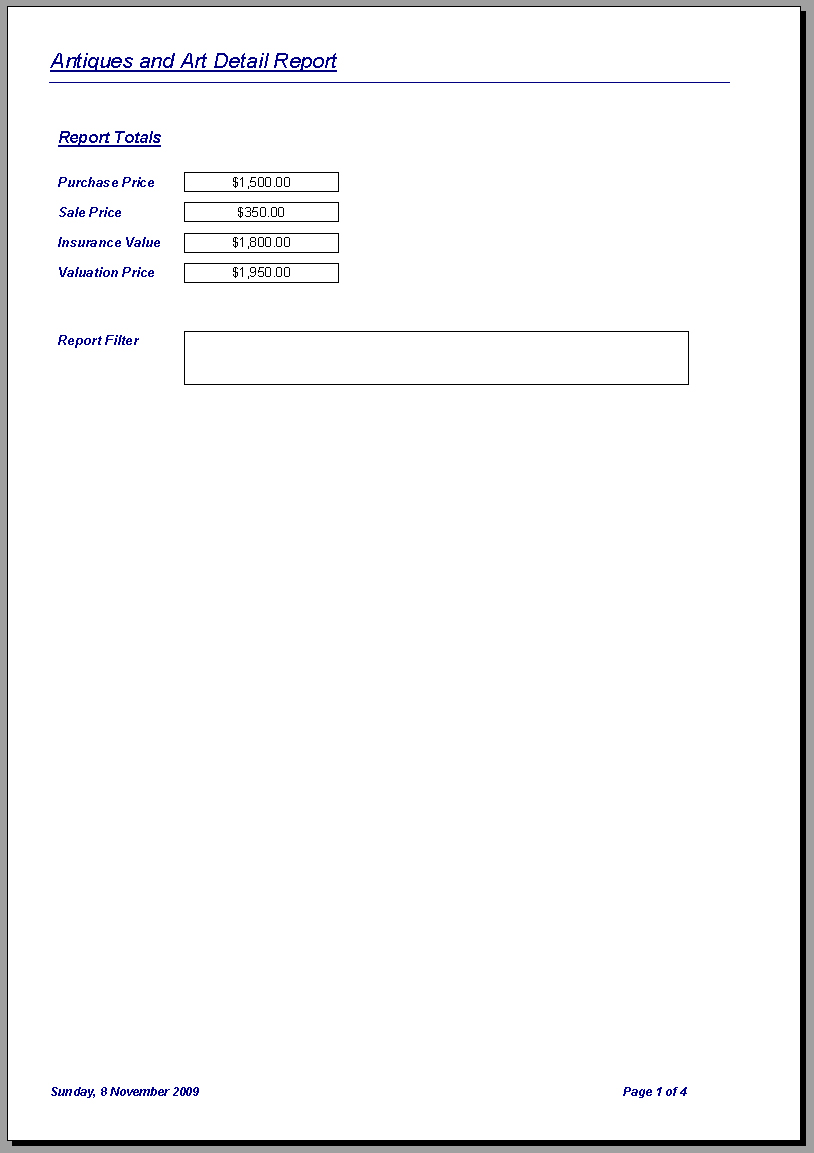 Art Antiques Cataloging Database Software CDROM for Windows