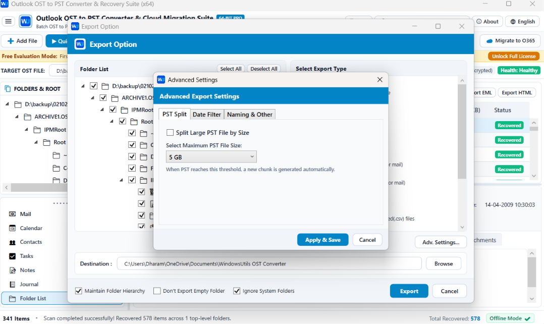 Corrupt OST to PST Converter - Recover and Scan OST Files