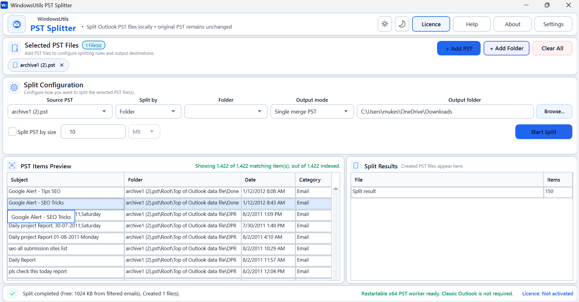PST File Splitter - Preview Your Emails
