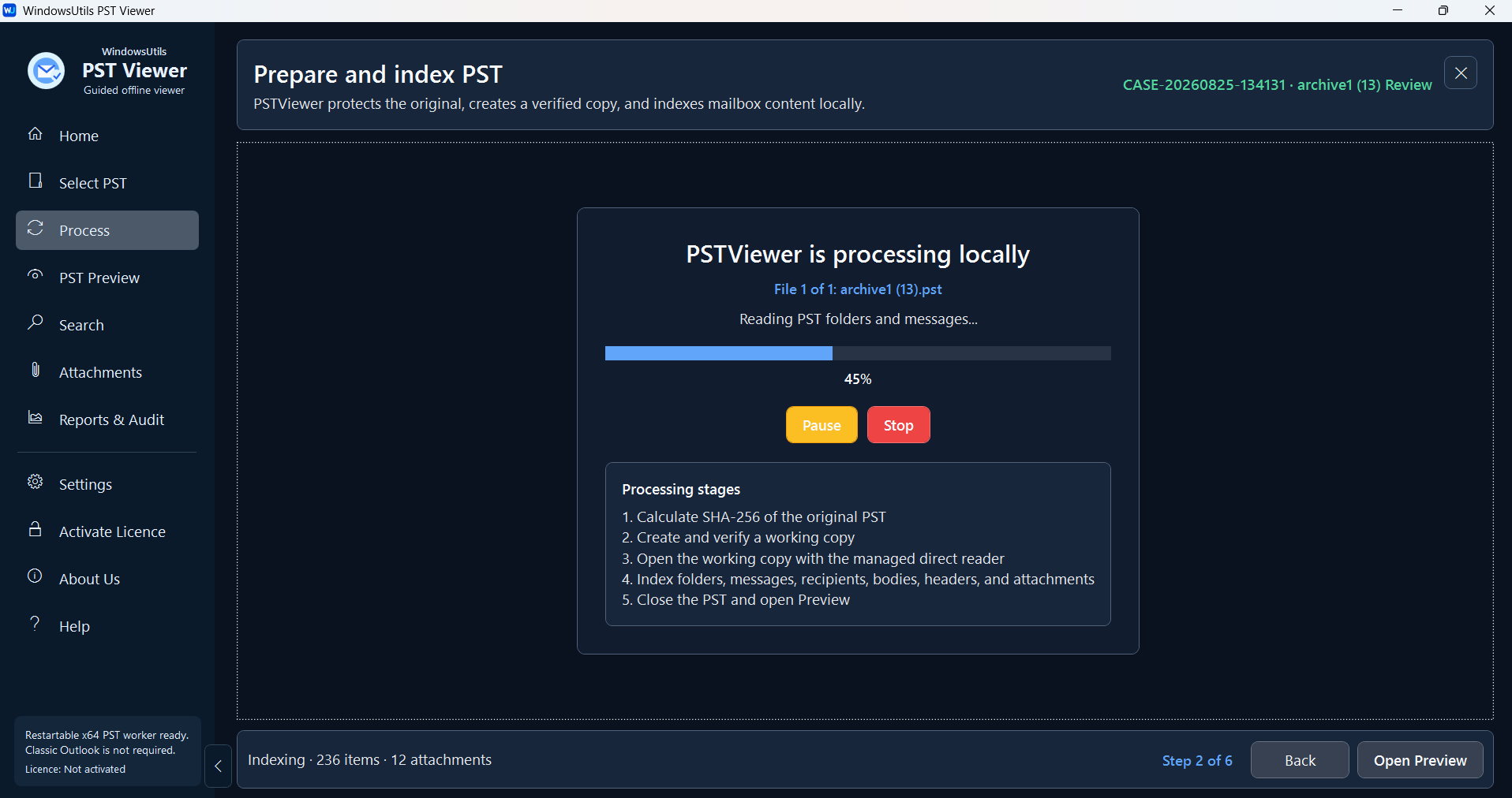 PST Viewer Pro - Process PST File