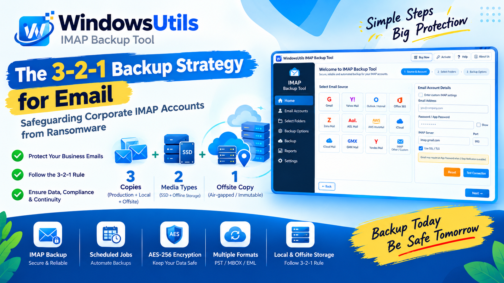 The 3-2-1 Backup Strategy for Email: Safeguarding Corporate IMAP Accounts from Ransomware