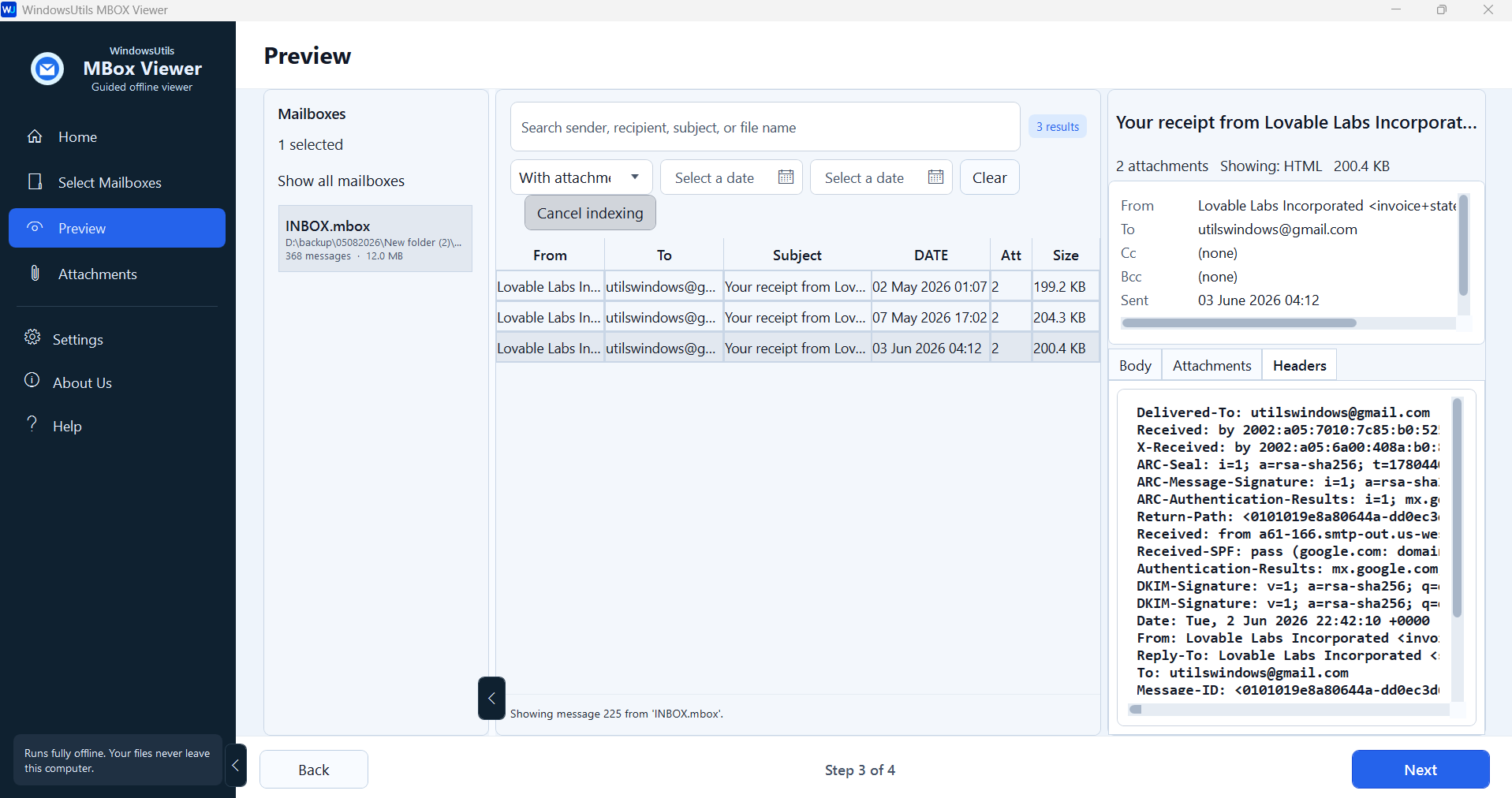 MBOX Viewer Pro - Preview MBOX Email Content & Headers