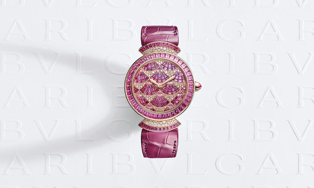 Divas’ Dream watch with pink sapphires.
