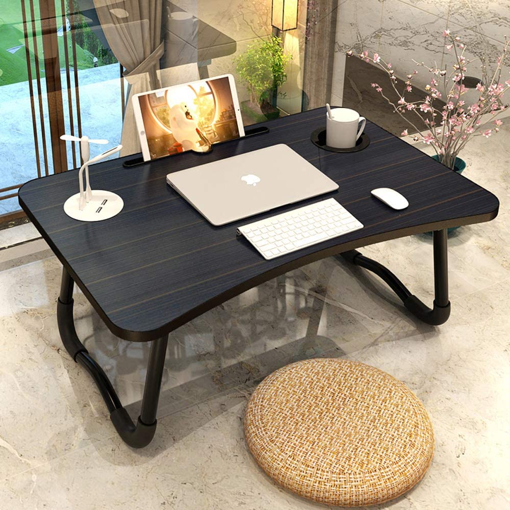 Laptop Desk Multi-Function Laptop Bed Table Stand Lap Desk with USB/Cup Holder for Bed Couch Sofa wi