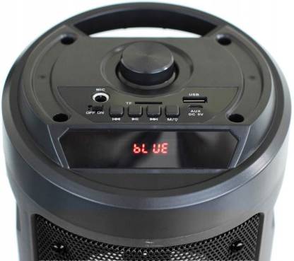 Wireless Bluetooth Super Bass Portable Party Speaker with RGB Lights, Wireless Mic, Remote Control,