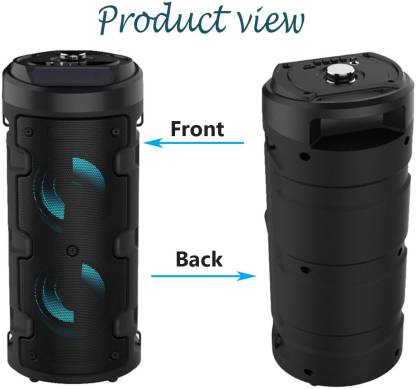 Wireless Bluetooth Super Bass Portable Party Speaker with RGB Lights, Wireless Mic, Remote Control,