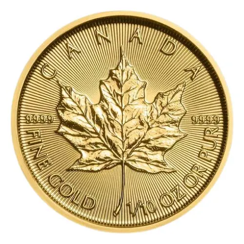 2022 1/10 oz Canadian Gold Maple Leaf Coin