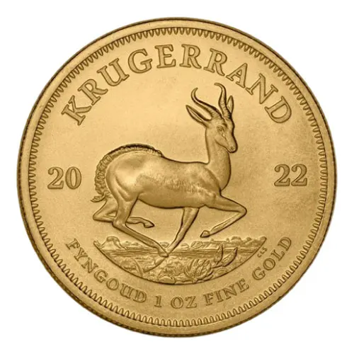 2022 1 oz South African Gold Krugerrand Coin (BU)