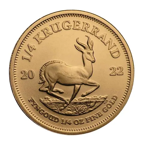 2022 1/4 oz South African Gold Krugerrand Coin (BU)