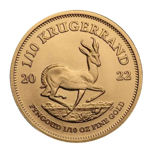 2022 1/10 oz South African Gold Krugerrand Coin (BU)