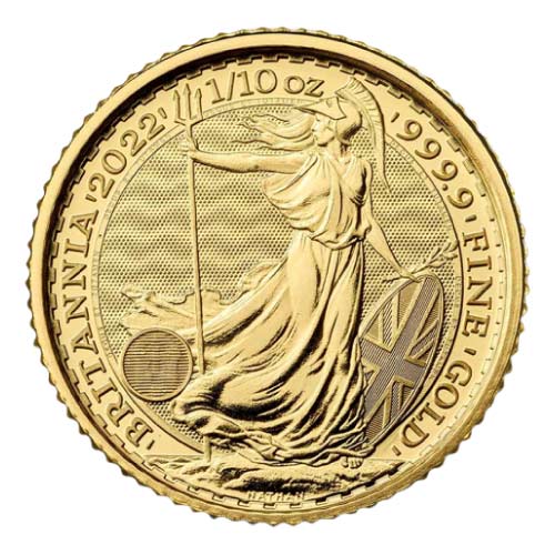 2022 1/10 oz British Gold Britannia Coin