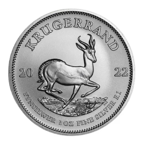 2022 1 oz South African Silver Krugerrand Coin (BU)