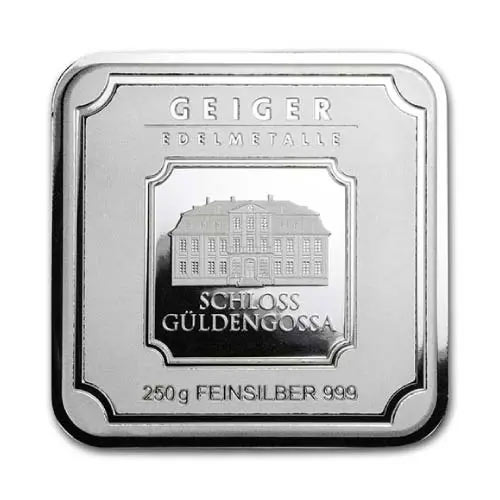 250 Gram Geiger Square Silver Bar (New)