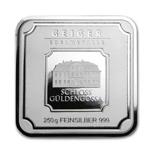 250 Gram Geiger Square Silver Bar (New)