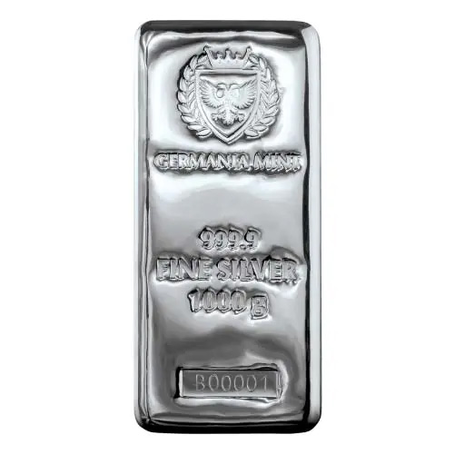 1 Kilo Germania Mint Cast Silver Bar