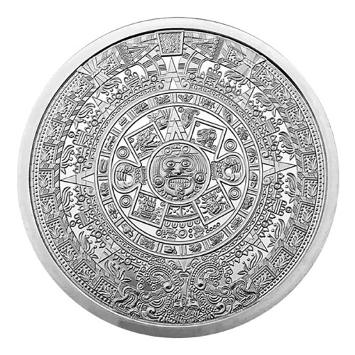 5 oz Aztec Calendar Silver Round (New)