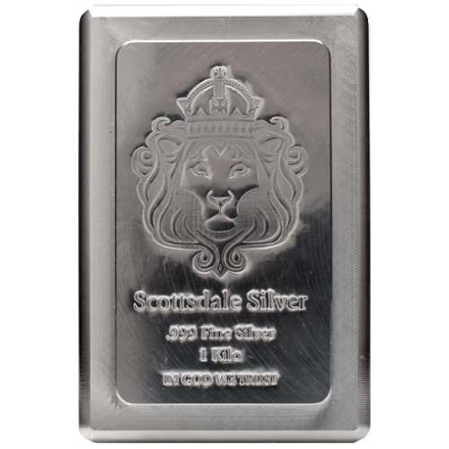 1 Kilo Scottsdale Stacker Silver Bar (New)