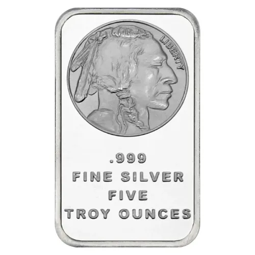 5 oz SilverTowne Buffalo Silver Bar (NEW)